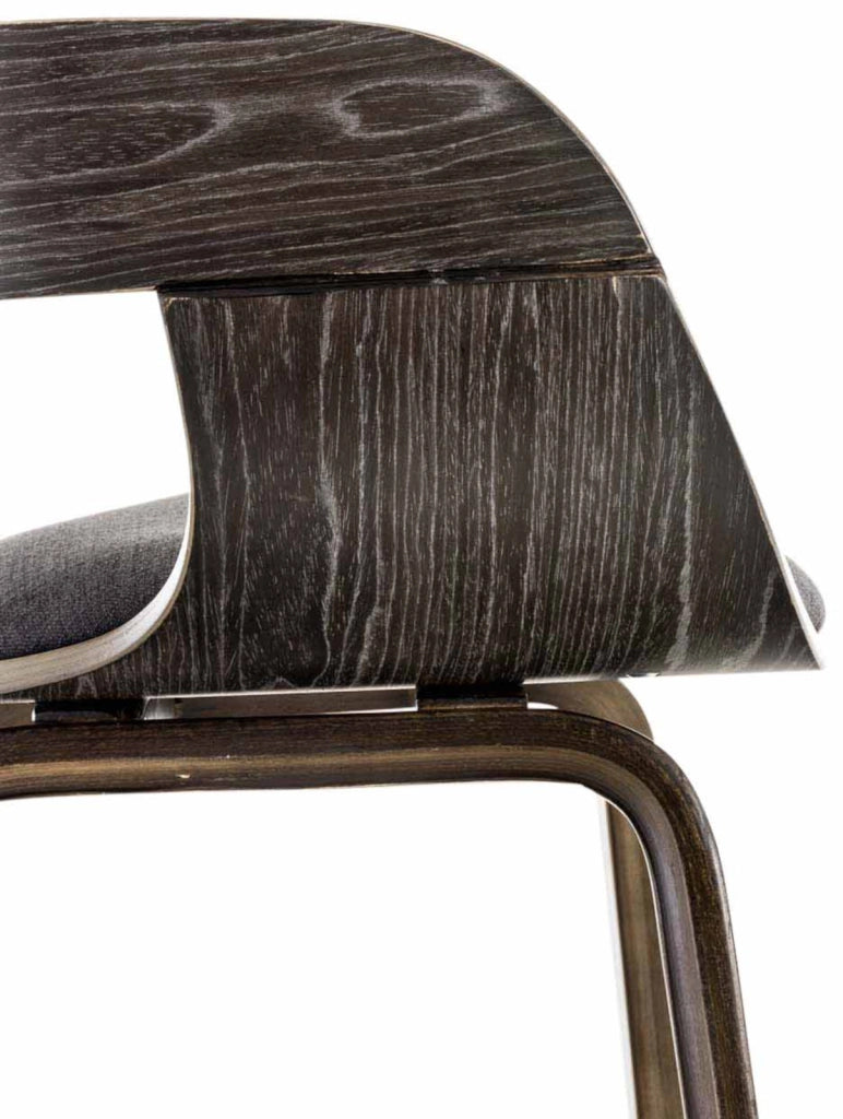Set di 2 sedie Kingston in tessuto grigio/grigio scuro