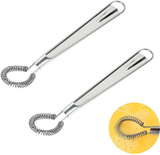 Set di protezione per mani (4 pezzi) - Guardia per mano in acciaio inossidabile - Piccola garza manuale a spirale per caffè, salse, panna, latte, mescolare, cucinare, cuocere e mescolare