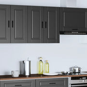 vidaXL Pensile da Cucina Porto Nero in Legno Multistrato