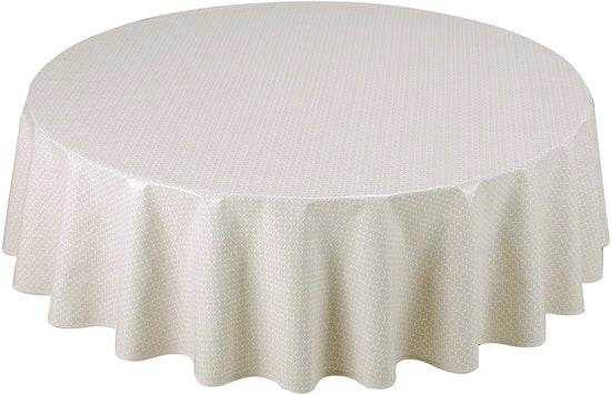 Tavolo Rotondo 160 cm - Lavabile - Idrorepellente - Sostenibile - Protezione contro le abrasioni - Ideale per esterno/cucina - Tovaglia per tavolo