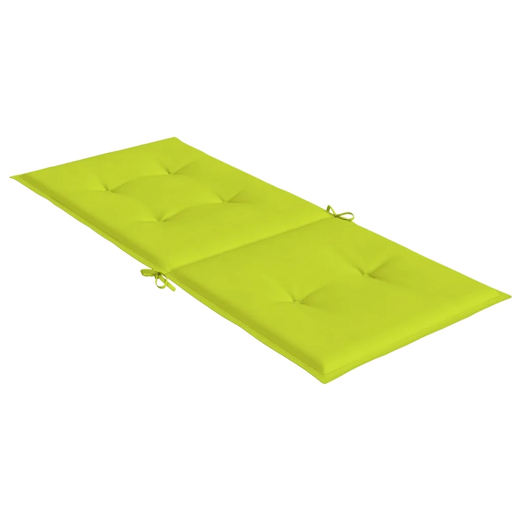 Cuscini per Sedie 4 pz | Cuscini per sedie Verde Brillante 120x50x3 cm in Tessuto
