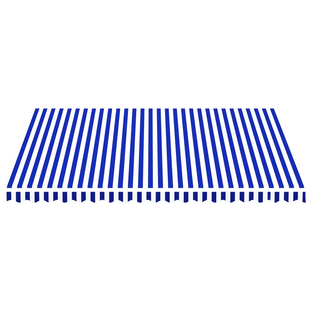 Tessuto di Ricambio per Tenda da Sole Blu e Bianco 4,5x3,5 m cod mxl 8013