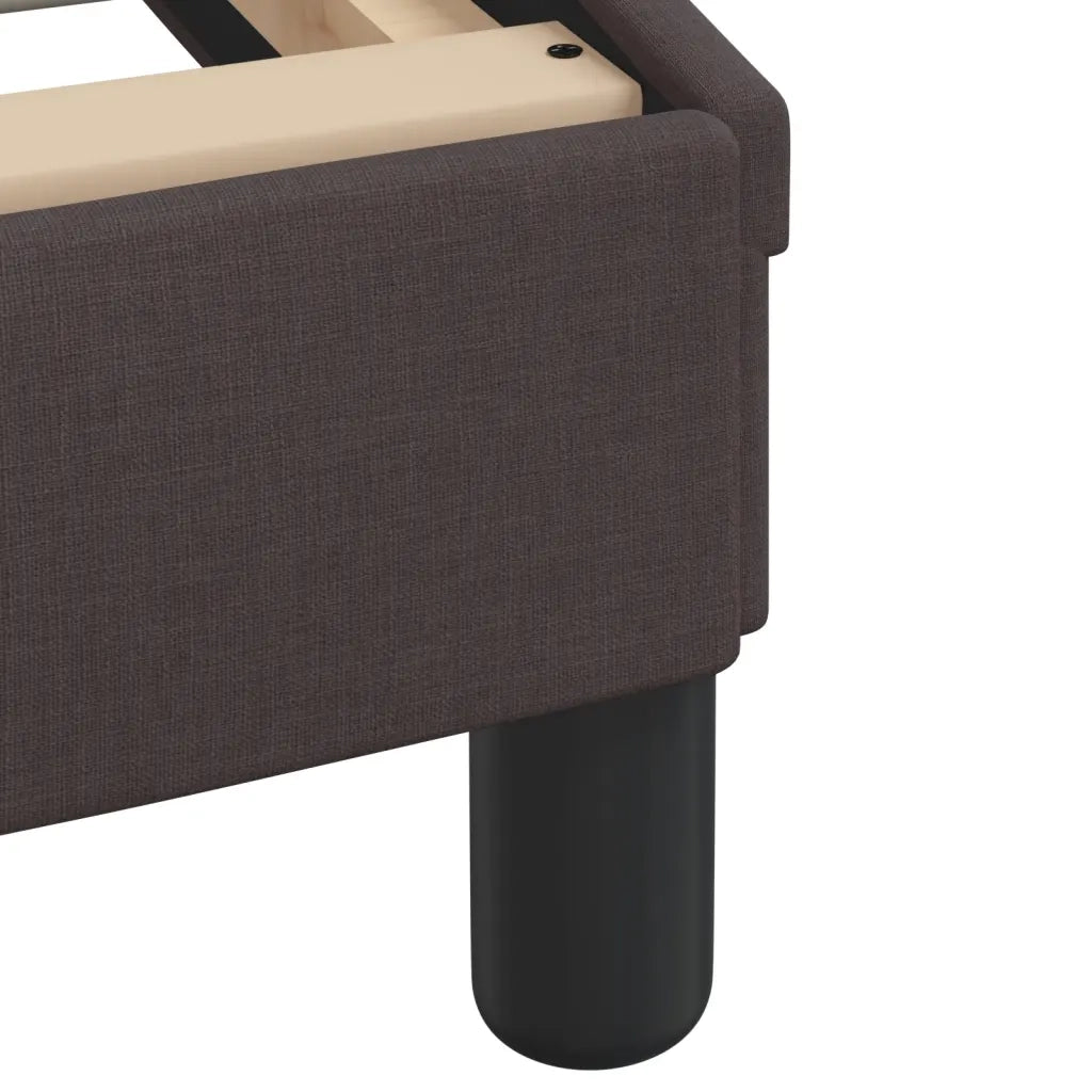 Letto con Materasso Dover Marrone Scuro 200x200 cm in Tessuto 3208467