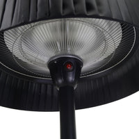 Stufa Elettrica ad Infrarossi da Esterno Ø50xh205 cm 1500W in Alluminio e Acciaio Nero