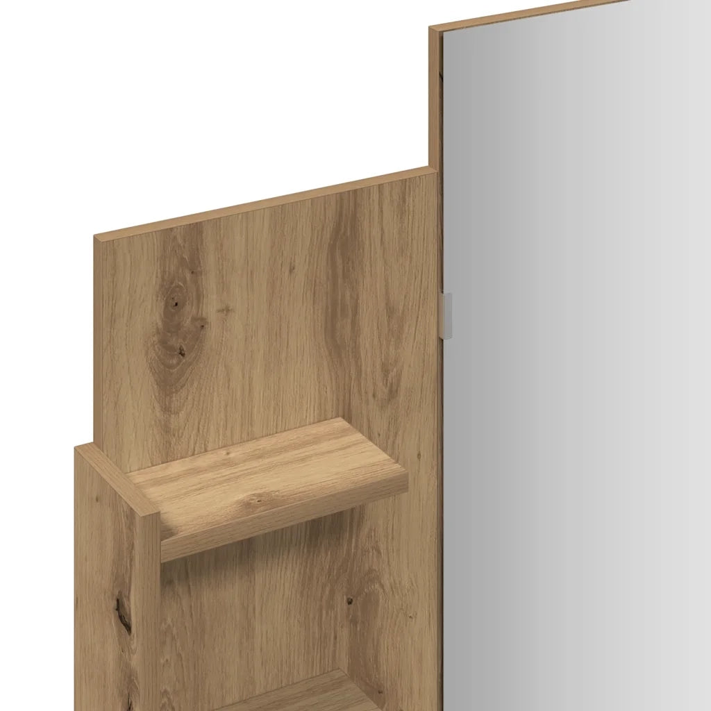 vidaXL Toeletta con Specchio Rovere Artigianale 96x39x142 cm
