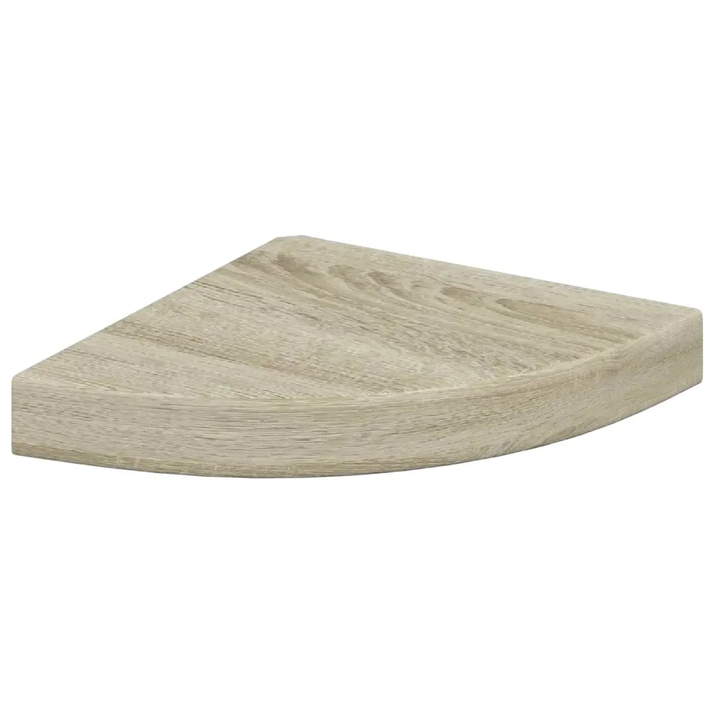 Scaffale Angolare a Parete | Mensola sospesa Rovere 25x25x3,8 cm in MDF