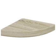 Scaffale Angolare a Parete | Mensola sospesa Rovere 25x25x3,8 cm in MDF