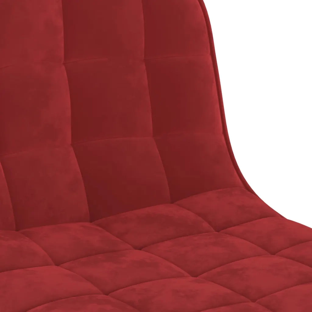 Sgabelli da Bar 2 pz Rosso Vino in Velluto 333997