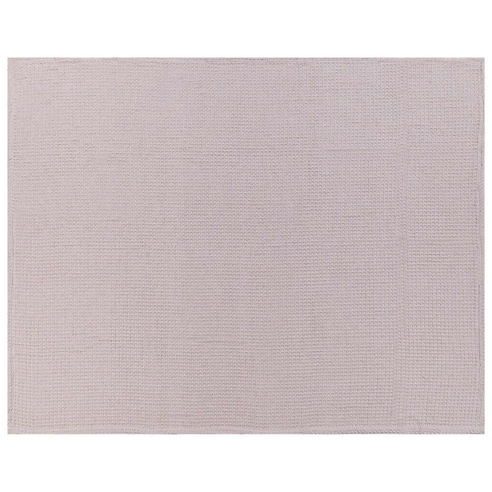 Copriletto in cotone rosa 150 x 200 cm con motivo a quadretti, decorativo, per il soggiorno e la camera da letto.