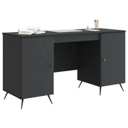 Scrivania | Tavolo da Ufficio Nero 142,5 x 50 x 75 cm Legno ingegnerizzato