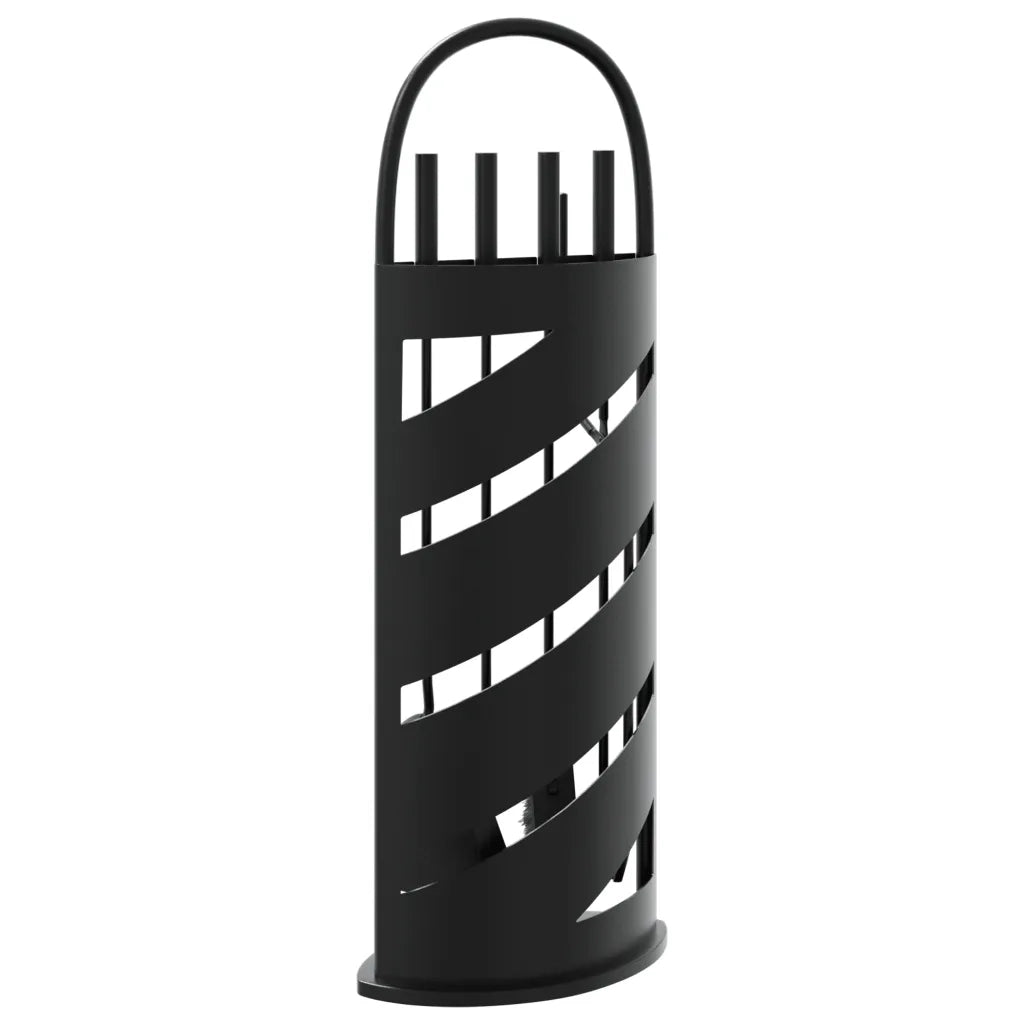 Set Attrezzi per Caminetto 5 pz 23x15x66 cm in Acciaio