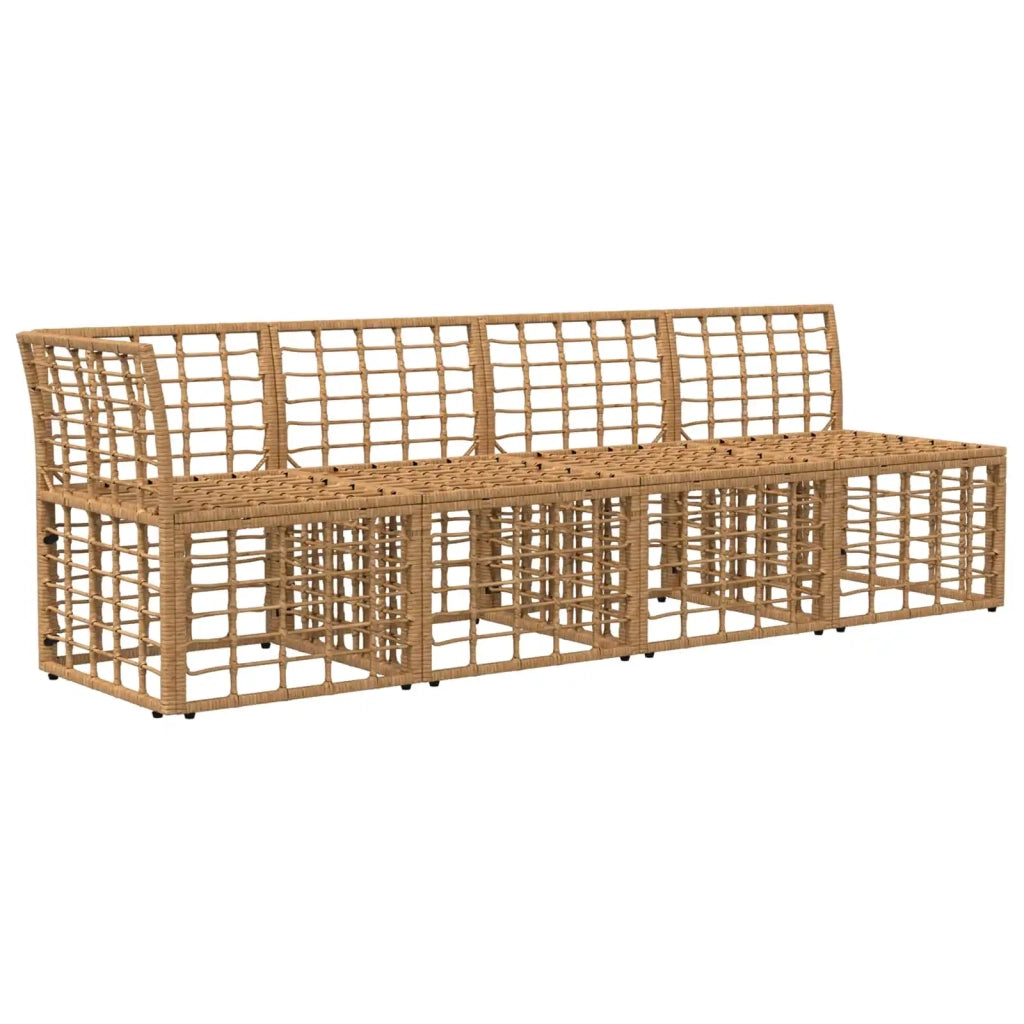Divano da Giardino 4 Posti con Braccio Sinistro 4 pcs