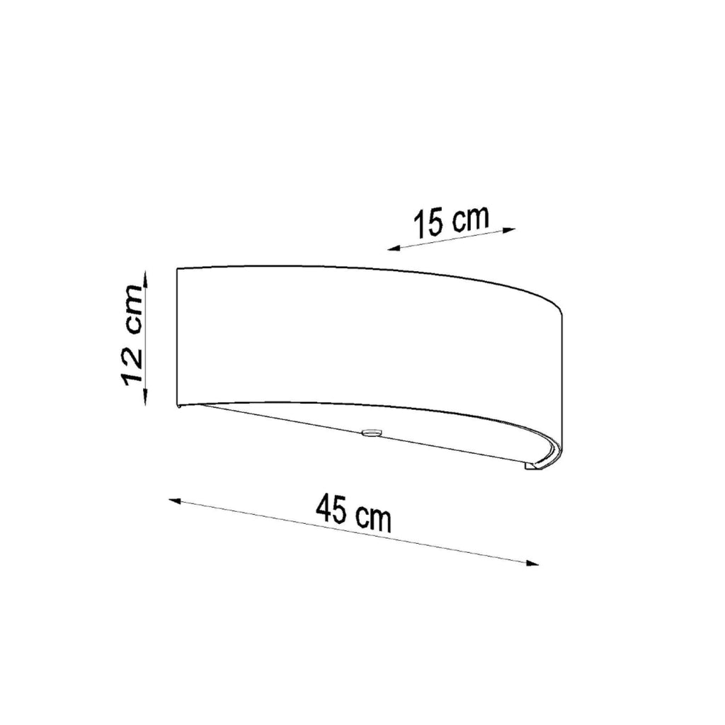 Lampada da parete SKALA Serie 2BM Tessuto bianco Vetro Acciaio 2x15W LED E27