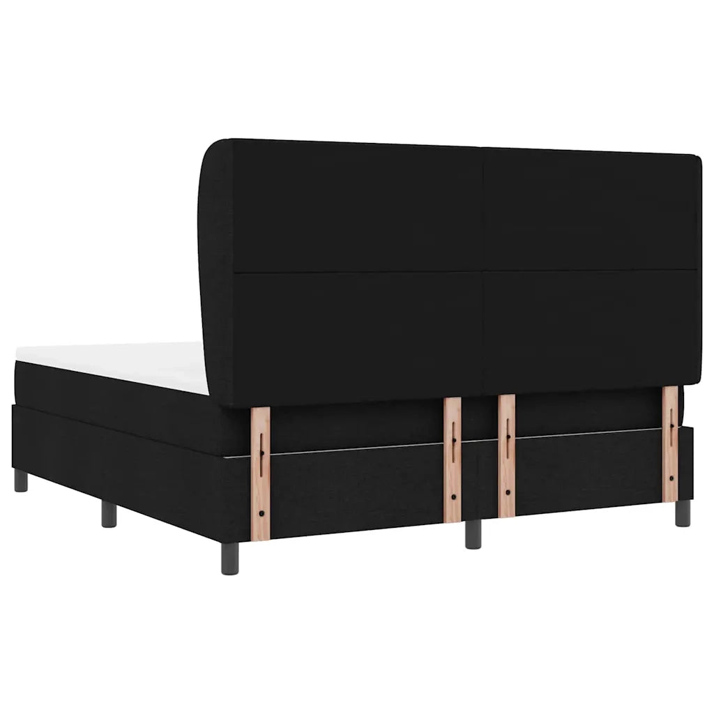 Letto a molle con materasso Nero 180 x 200 cm Tessuto 3340580