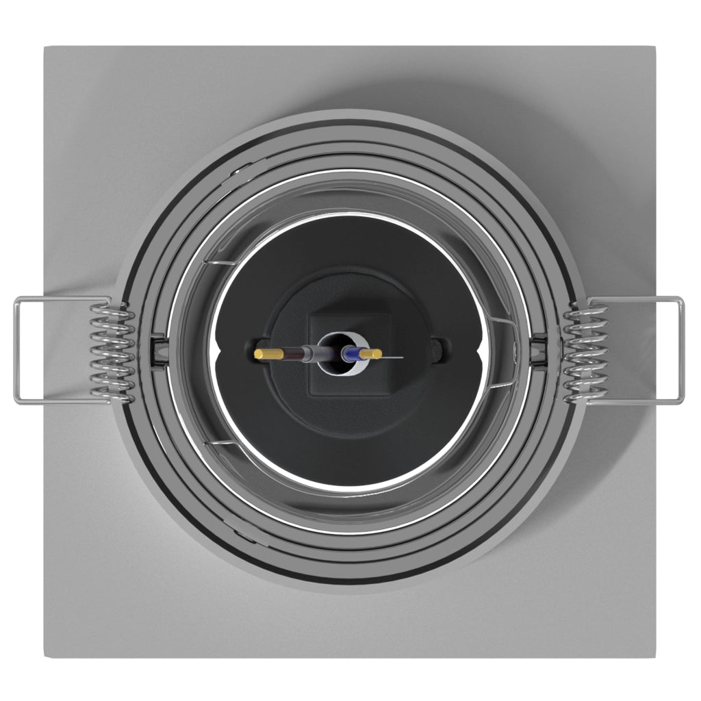Faretti incassati 12 pz Quadrato GU10 Argento 91x91 mm