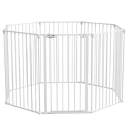 Recinto per Animali Domestici 8 Pannelli ¨C Xylo ¨C 64x90 cm Doppia Serratura Bianco