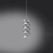 Sospensione Moderna Prisma Polilux ® Argento E Metallo Cromo 1 Luce E27