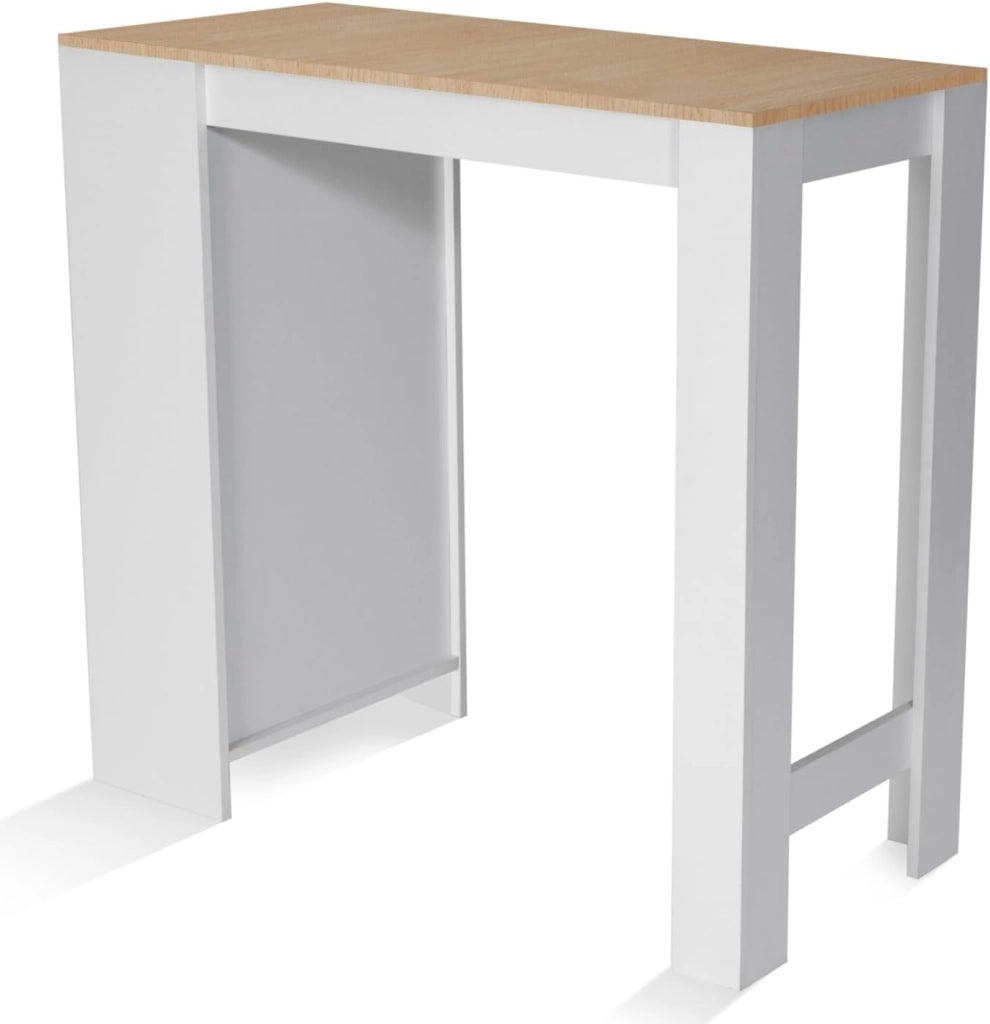 Tavolo alto da bar BARTH da 2 a 4 persone piano in legno bianco imitazione faggio