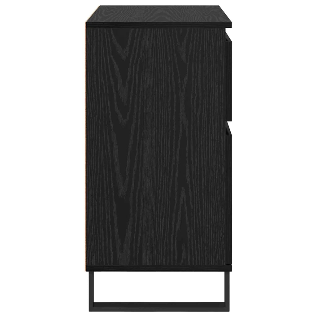 Credenza con Cassetto-Buffet-Armadio da cucina Rovere Nero 60 x 35 x 70 cm 242355