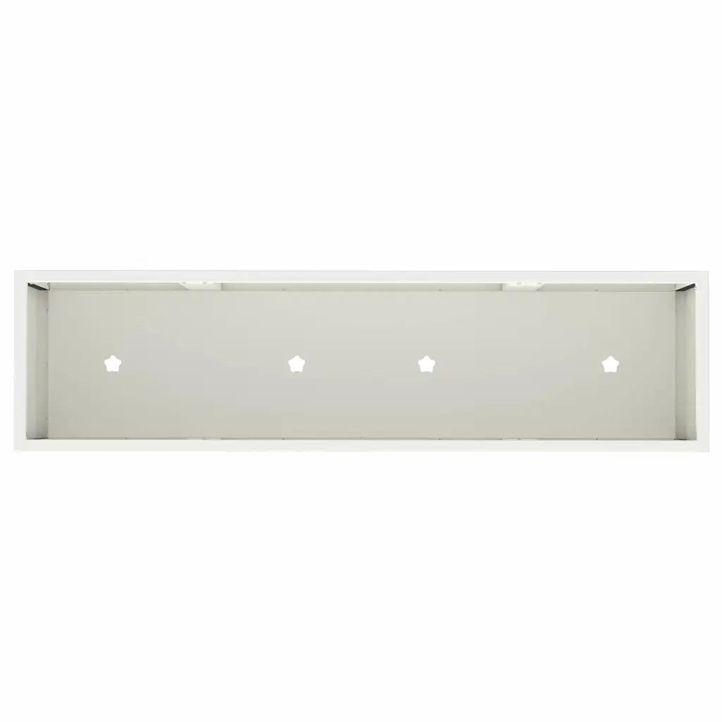 Vaso da Giardino Rialzato Bianco 100 x 26 x 82 cm Acciaio 865877