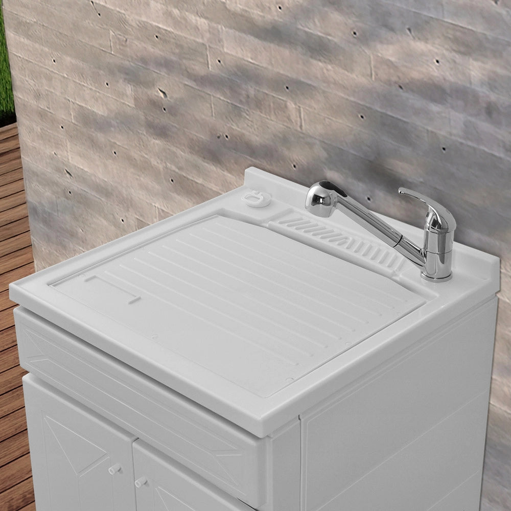 Mobile Lavatoio in Kit 60x60 cm con Vasca colore Bianco in Resina