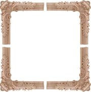 Applicazioni in legno scolpite - Stile vintage fiori - 4 pezzi - Ornamenti per mobili