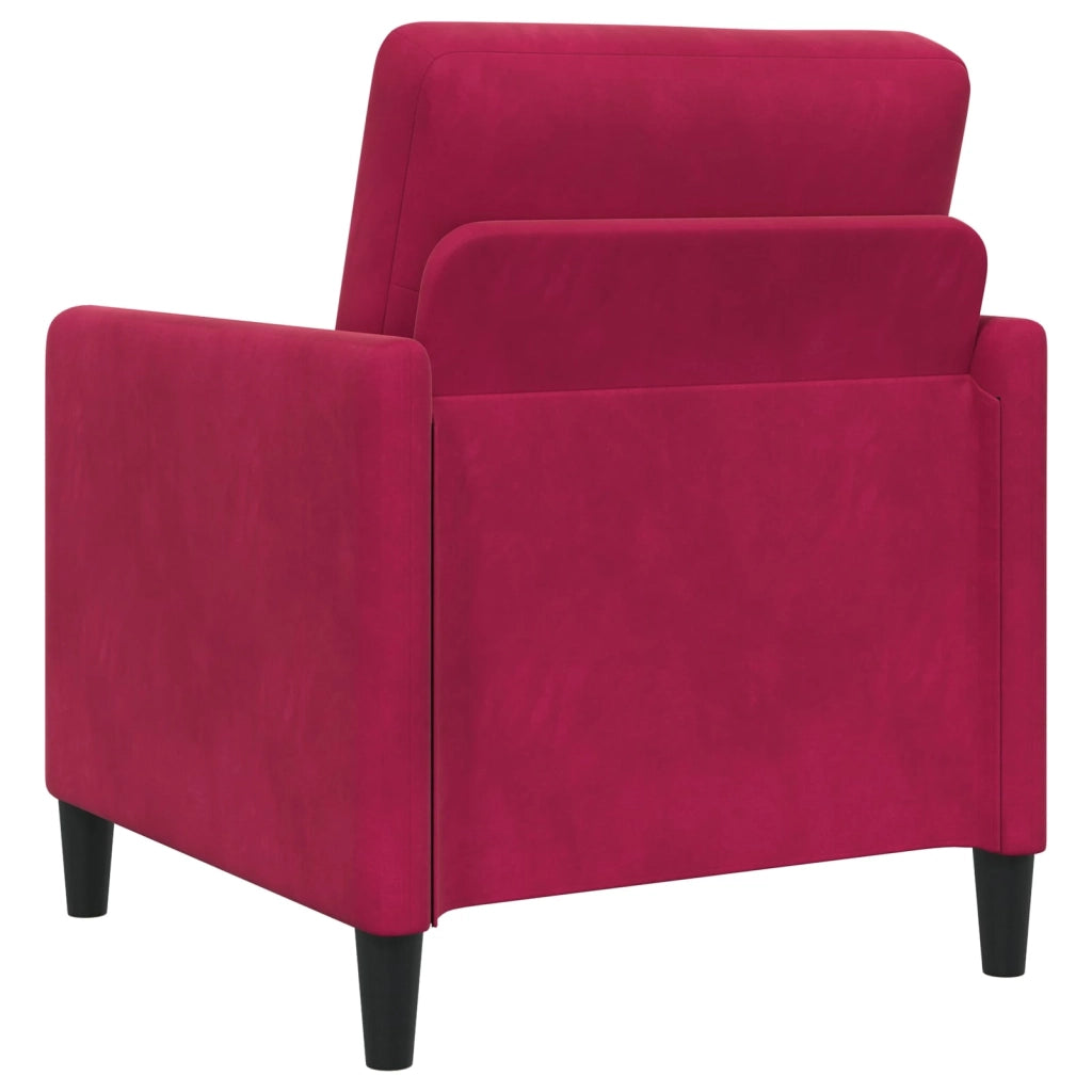 Set di Divani con Storage 2 pz Rosso Vino Poliestere 3429251
