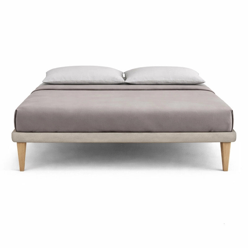 Letto imbottito Matrimoniale 180x190 cm Tessis - Con rete,Microfibra,Sabbia