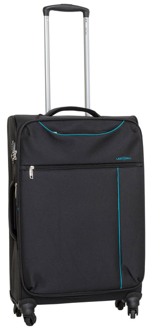 Set 2 Valigie Trolley Morbide in Poliestere 4 Ruote TSA Ravizzoni Stella Nere