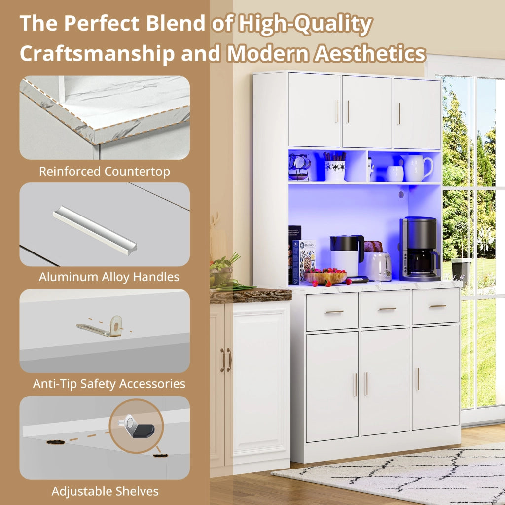 Credenza Multimediale con LED e Cassetti ¨C Xylo ¨C 100x40x180cm