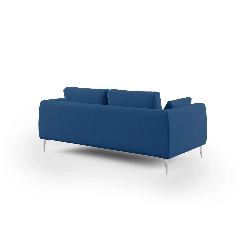Plano Divano moderno in microfibra tecnica smacchiabile T11 176 cm blu