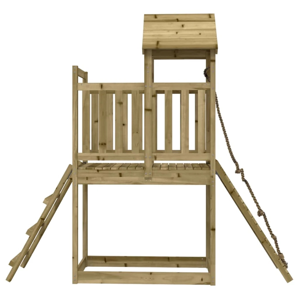Casetta da gioco con parete da arrampicata 229 x 64 x 214 cm legno di pino impregnato 02_0004741