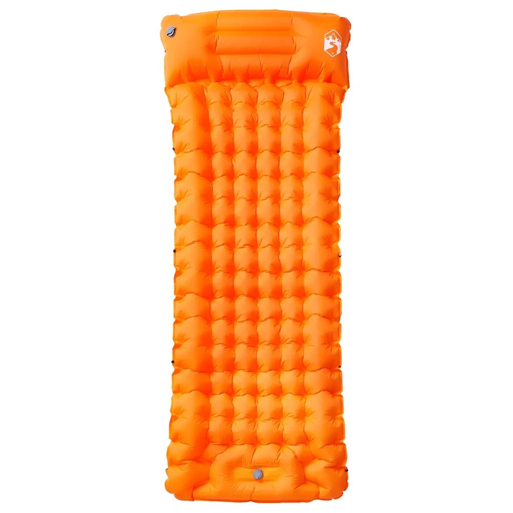 Materasso Campeggio Autogonfiabile Cuscini 1 Persona Arancio CFW8348671