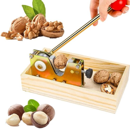 Notaio in stile vintage con piatto in legno e manico in acciaio inossidabile