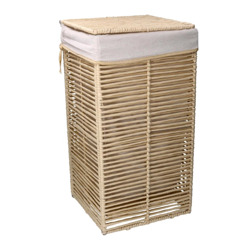 Cestone paper hilary beige quadro pieghevole cm 31x31h60
