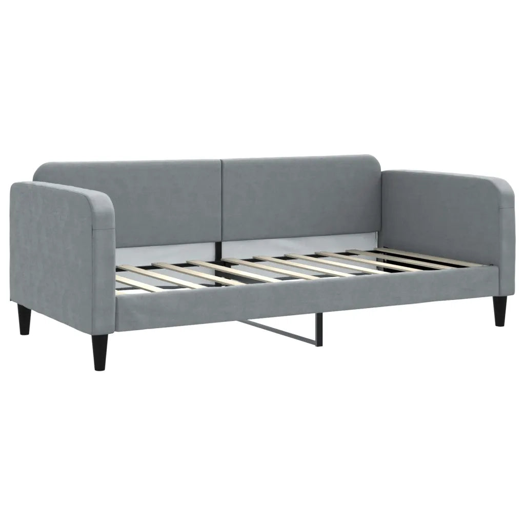 Divano letto | Sof¨¤ letto | Letto singolo con Materasso Grigio Chiaro 90x190 cm in Tessuto