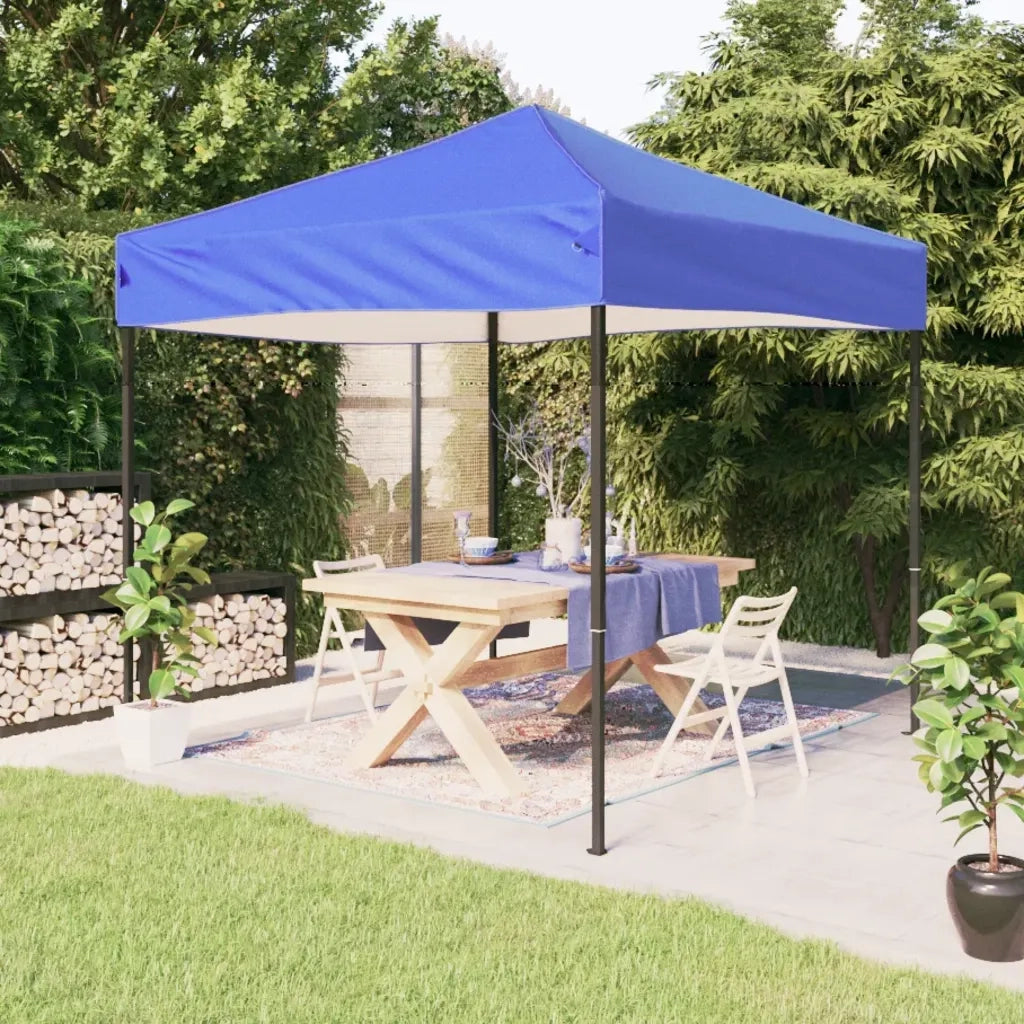 Tenda per Feste Pieghevole-Tenda Gazebo Blu 2x2 m