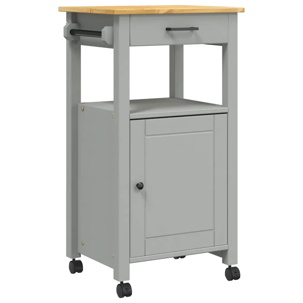 Carrello da Cucina-Scaffale per Cucina MONZA 48x40x88,5 cm in Legno Massello di Pino 966237