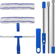 Aspiratore Auto a Spazzole Telescopiche 43" - Spazzola Microfibrillata Curva per Pulizia Efficiente