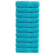 Asciugamani da Bagno SOLUND 10 pz Verdi 100x150cm 600 g/mÂ²