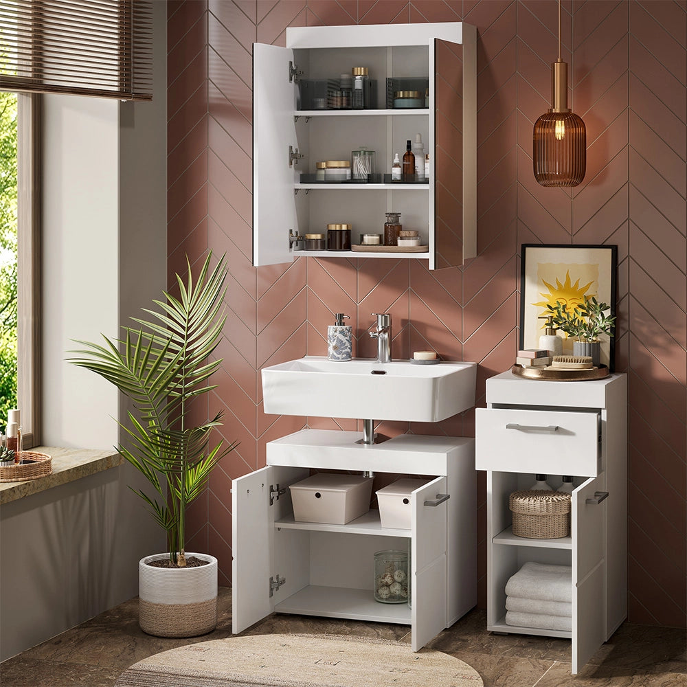 Vicco Set mobili bagno Bianco 3 parti