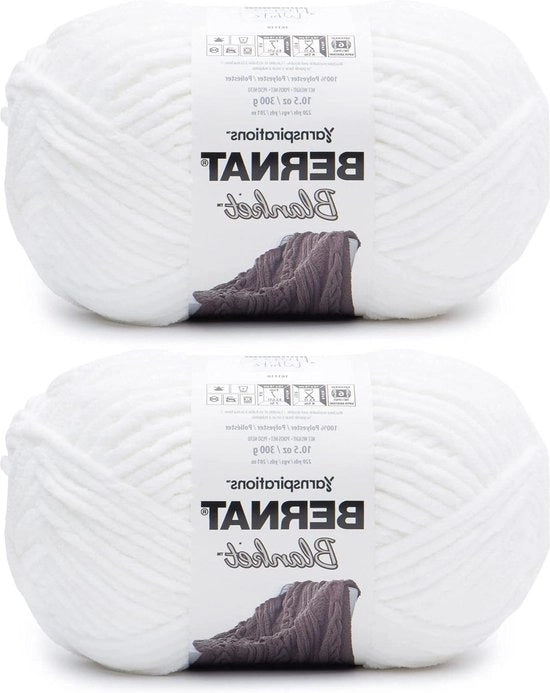 Doppio set di coperta in poliestere greggio - 300 g - Super voluminosa - 220 yard - Maglia e uncino