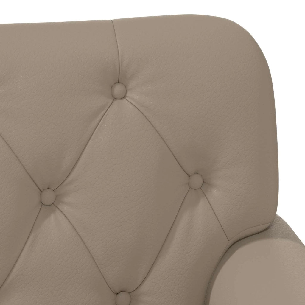 Loveseat con bottoni imbottiti Cappuccino 120 x 65 x 77 cm 42041862