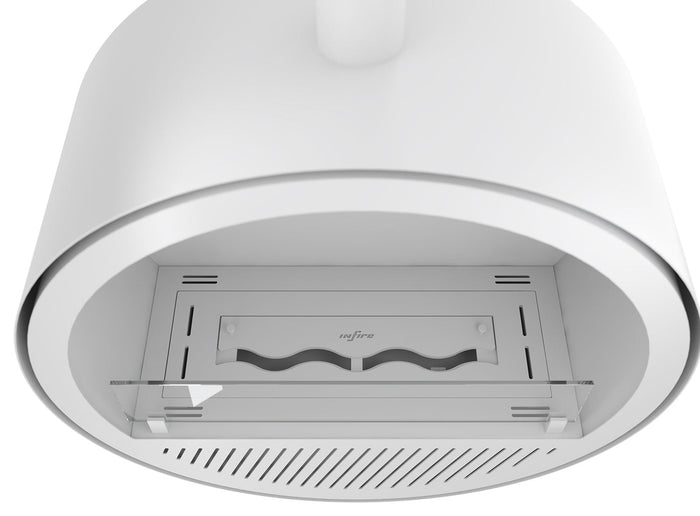 Camino a Bioetanolo Sospeso Ø72,4x30x220,4 cm Incyrcle Slim Bianco