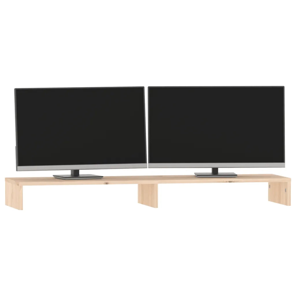Supporto per Monitor 100x27x10 cm in Legno Massello di Pino 813949