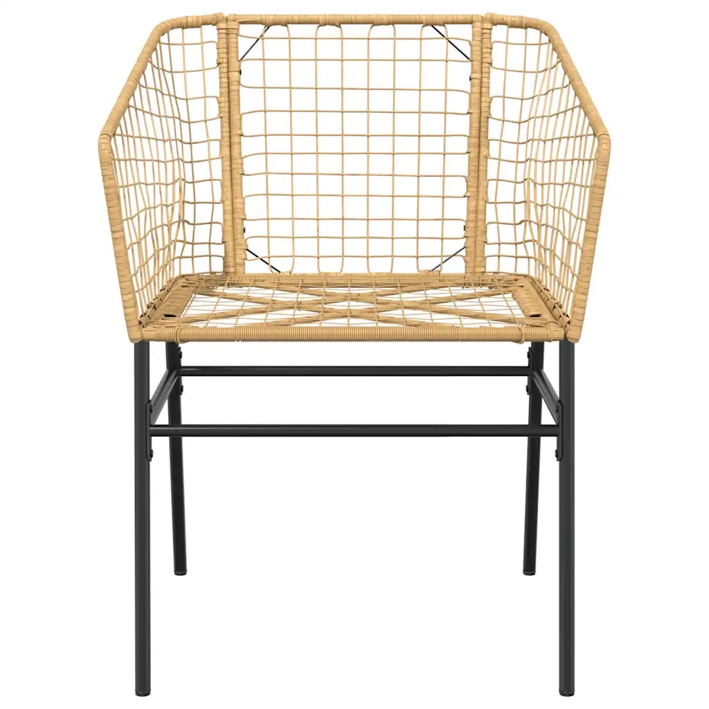 Set Pranzo da Giardino 7pz Marrone Polyrattan Vetro 3334594