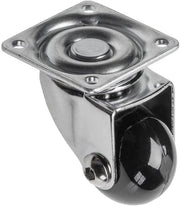Ruote per mobili senza freno - Zwenkwielen per mobili - Materiale acciaio/PC/PU - Diametro 35 mm - Ruote zwenkanti 360 gradi - Carico massimo per ruota 30 kg - Nero