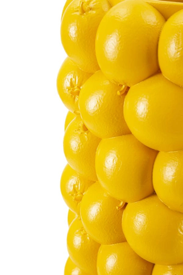 Vaso Lemons Ø21x28 cm in Resina Giallo