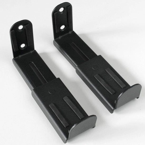 Barra sonora con supporto universale per altoparlanti - Estensione da 9,2 a 15,4 cm - Capacità di carico fino a 5 kg - Montaggio sopra/sotto TV - Piastrine antiscivolo Nero Model: BH6BA