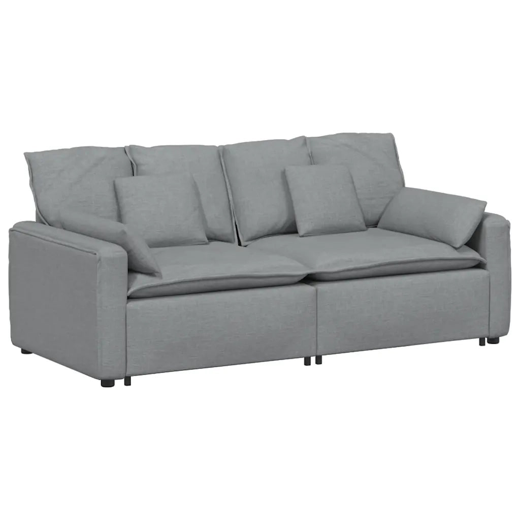 Divano Modulare con Cuscini Grigio Chiaro CFW7277662